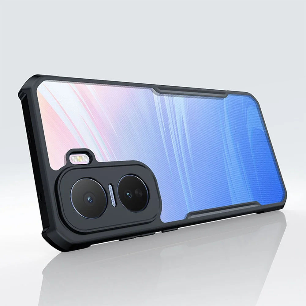 XUNDD For vivo iQOO Neo11 5G Case Dropproof TPU + Acrylic Clear Back Phone Cover - Black - 3