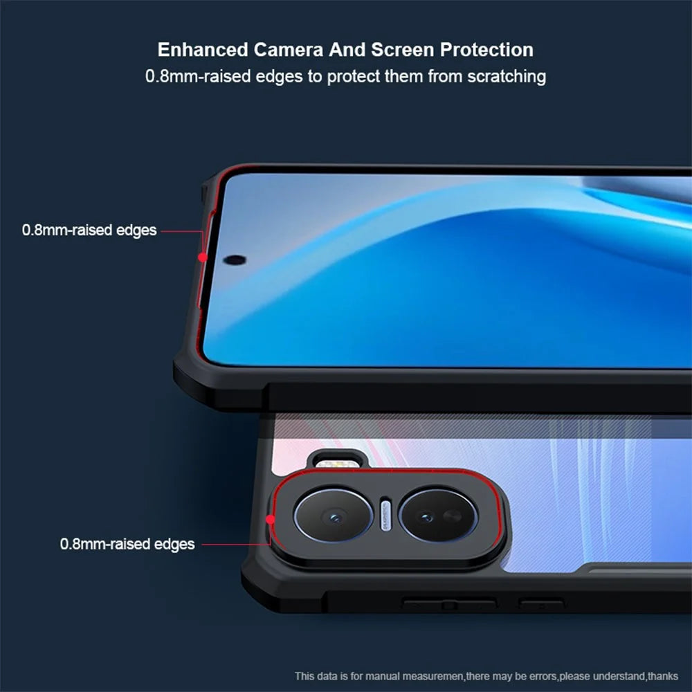 XUNDD For vivo iQOO Neo11 5G Case Dropproof TPU + Acrylic Clear Back Phone Cover - Black - 7