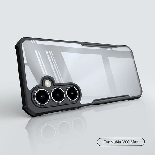 XUNDD For ZTE nubia V80 Max 4G Case Dropproof TPU + Acrylic Clear Back Phone Cover - Black - 2