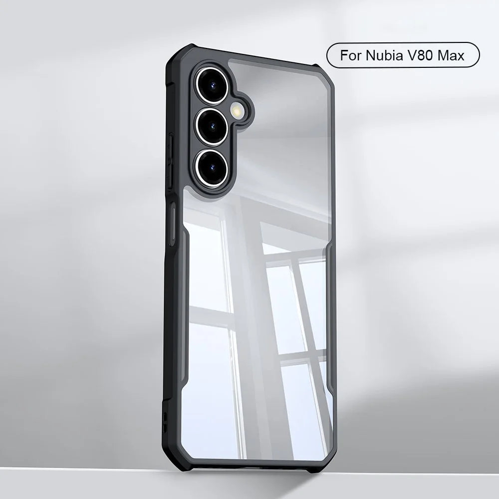 XUNDD For ZTE nubia V80 Max 4G Case Dropproof TPU + Acrylic Clear Back Phone Cover - Black - 3