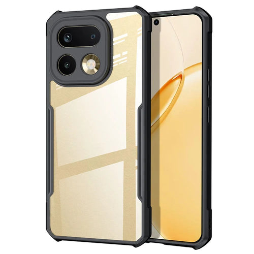 XUNDD For Realme 16 Pro+ 5G Case Dropproof TPU + Acrylic Clear Back Phone Cover - Black - 1