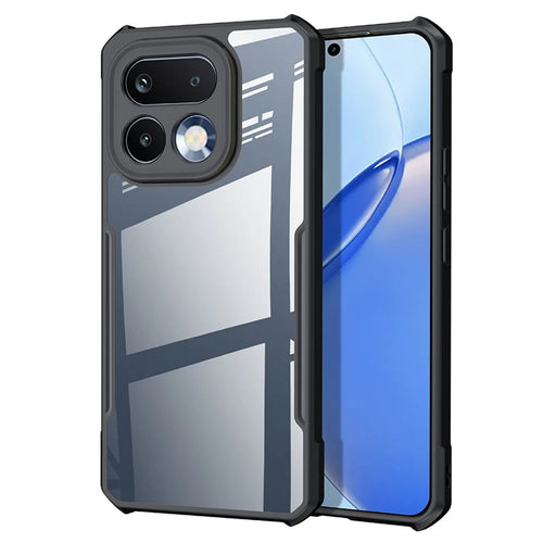 XUNDD For Realme 16 Pro 5G Case Dropproof TPU + Acrylic Clear Back Phone Cover - Black - 1