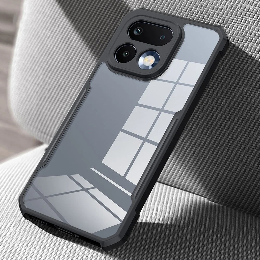 XUNDD For Realme 16 Pro 5G Case Dropproof TPU + Acrylic Clear Back Phone Cover - Black - 4