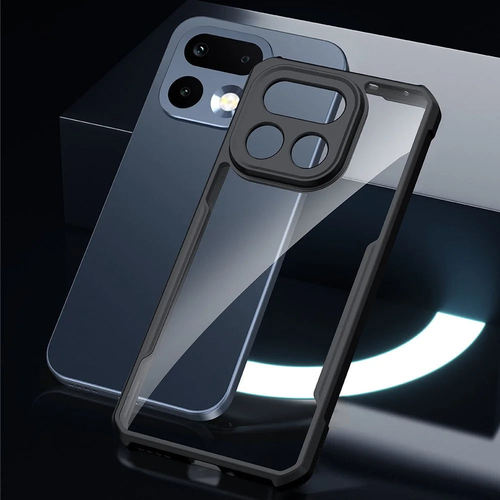 XUNDD For Realme 16 Pro 5G Case Dropproof TPU + Acrylic Clear Back Phone Cover - Black - 5