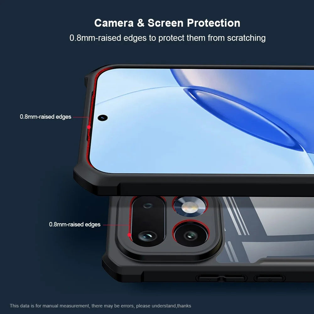 XUNDD For Realme 16 Pro 5G Case Dropproof TPU + Acrylic Clear Back Phone Cover - Black - 6