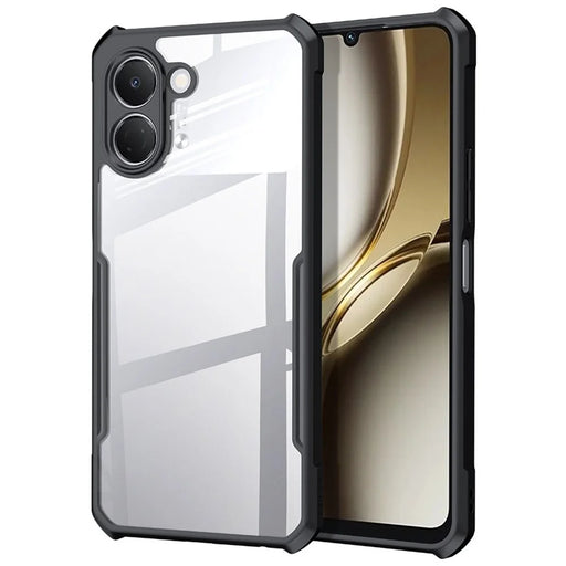 XUNDD For TECNO Spark Go 3 Case Dropproof TPU + Acrylic Clear Back Phone Cover - Black - 1