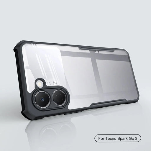 XUNDD For TECNO Spark Go 3 Case Dropproof TPU + Acrylic Clear Back Phone Cover - Black - 2