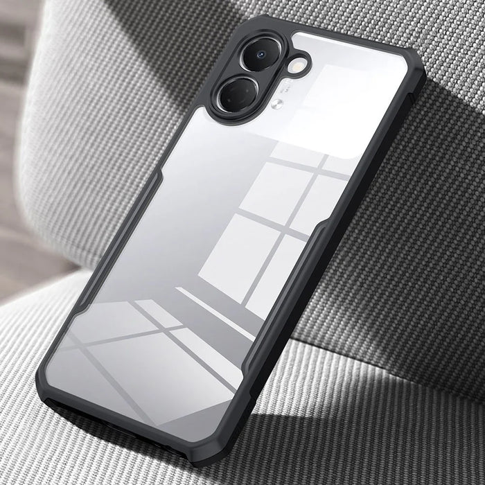 XUNDD For TECNO Spark Go 3 Case Dropproof TPU + Acrylic Clear Back Phone Cover - Black - 4