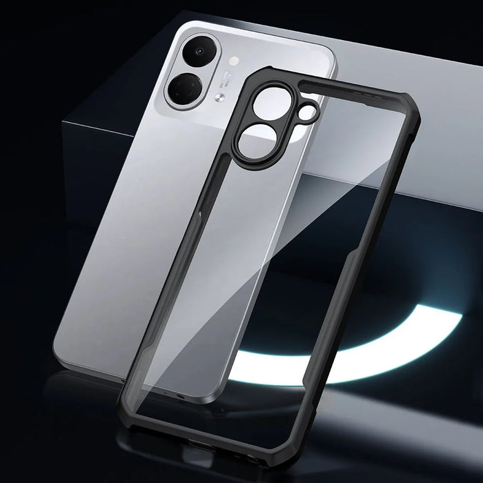 XUNDD For TECNO Spark Go 3 Case Dropproof TPU + Acrylic Clear Back Phone Cover - Black - 5