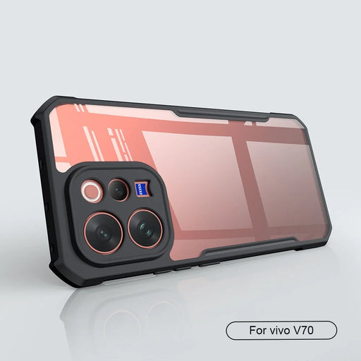 XUNDD For vivo V70 5G Case Dropproof TPU + Acrylic Clear Back Phone Cover - Black - 2