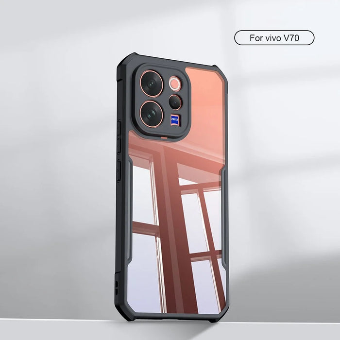 XUNDD For vivo V70 5G Case Dropproof TPU + Acrylic Clear Back Phone Cover - Black - 3