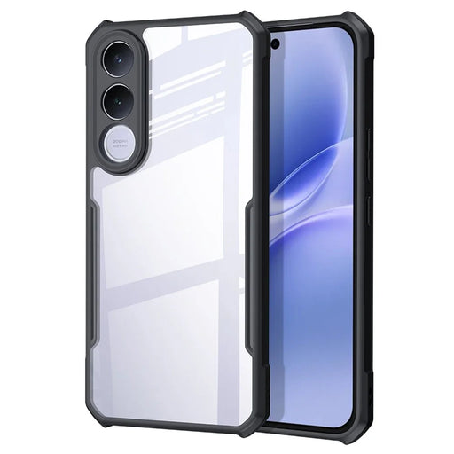 XUNDD For vivo V70 FE 5G Case Dropproof TPU + Acrylic Clear Back Phone Cover - Black - 1