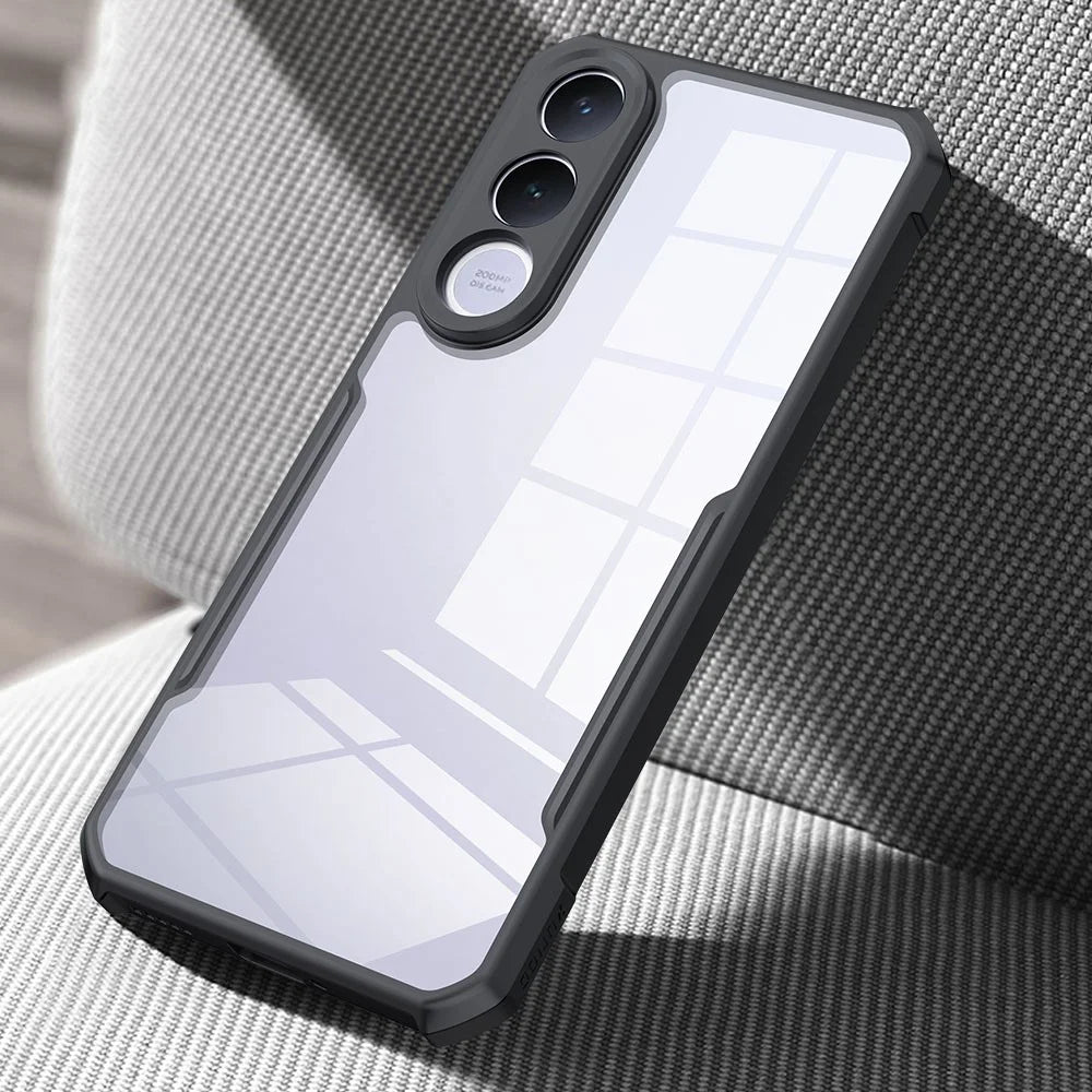 XUNDD For vivo V70 FE 5G Case Dropproof TPU + Acrylic Clear Back Phone Cover - Black - 3