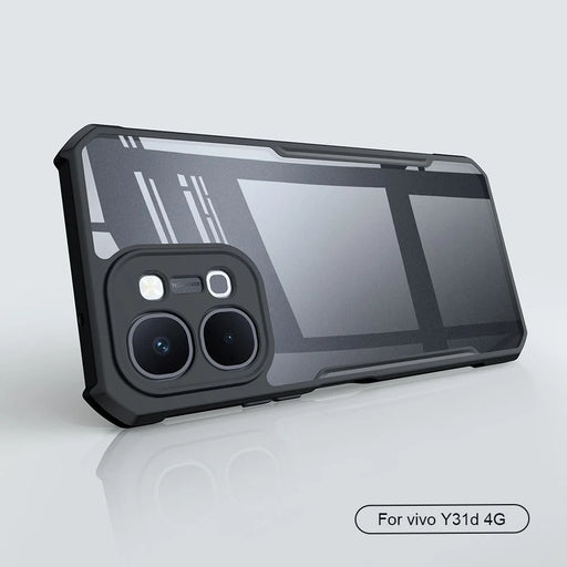 XUNDD For vivo Y31d 4G Case Dropproof TPU + Acrylic Clear Back Phone Cover - Black - 2