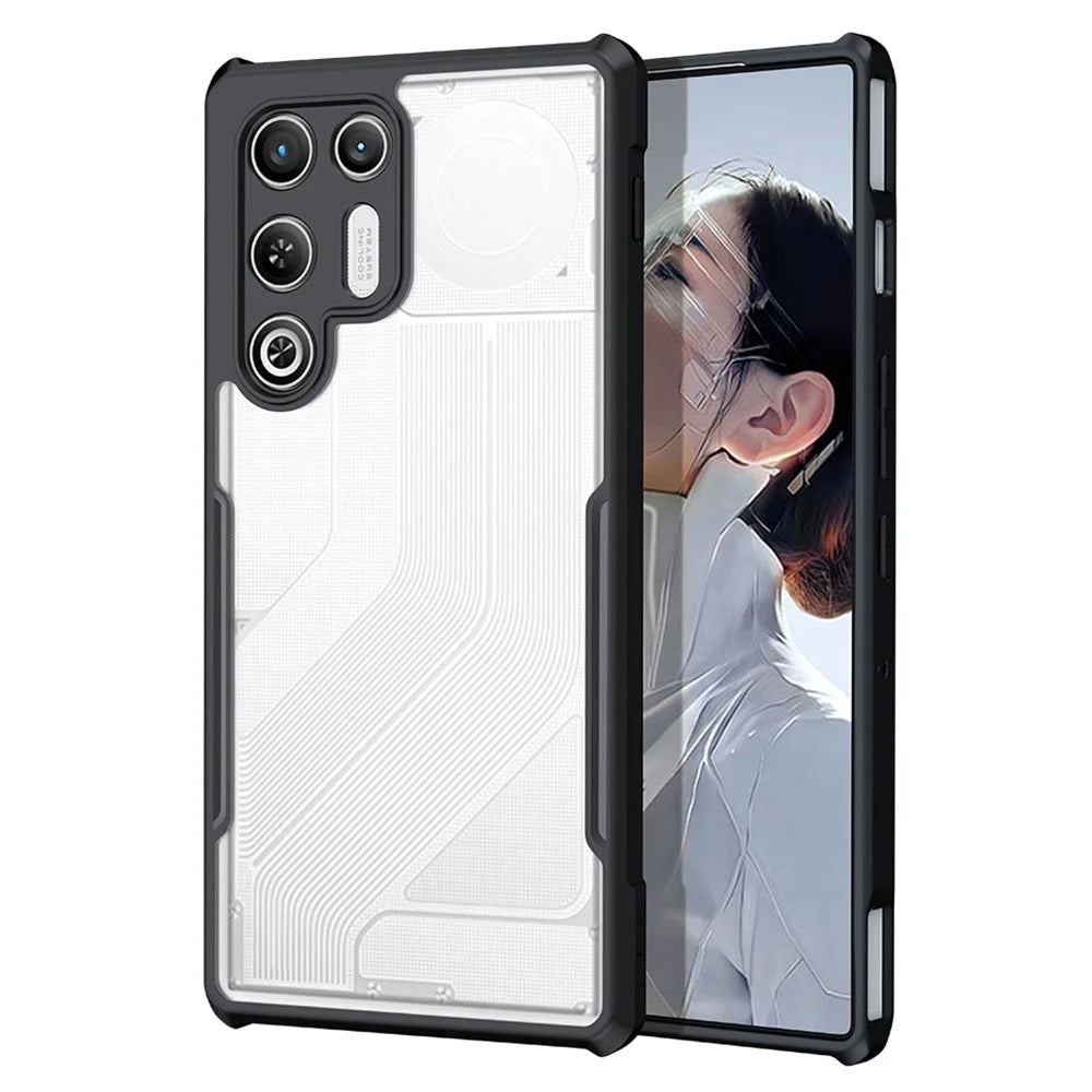 XUNDD For ZTE nubia RedMagic 11 Air 5G Case Dropproof TPU + Acrylic Clear Back Phone Cover - Black - 1