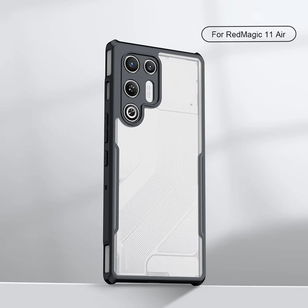 XUNDD For ZTE nubia RedMagic 11 Air 5G Case Dropproof TPU + Acrylic Clear Back Phone Cover - Black - 3