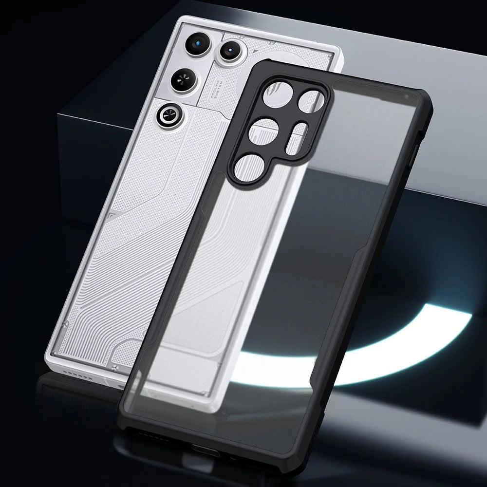 XUNDD For ZTE nubia RedMagic 11 Air 5G Case Dropproof TPU + Acrylic Clear Back Phone Cover - Black - 5