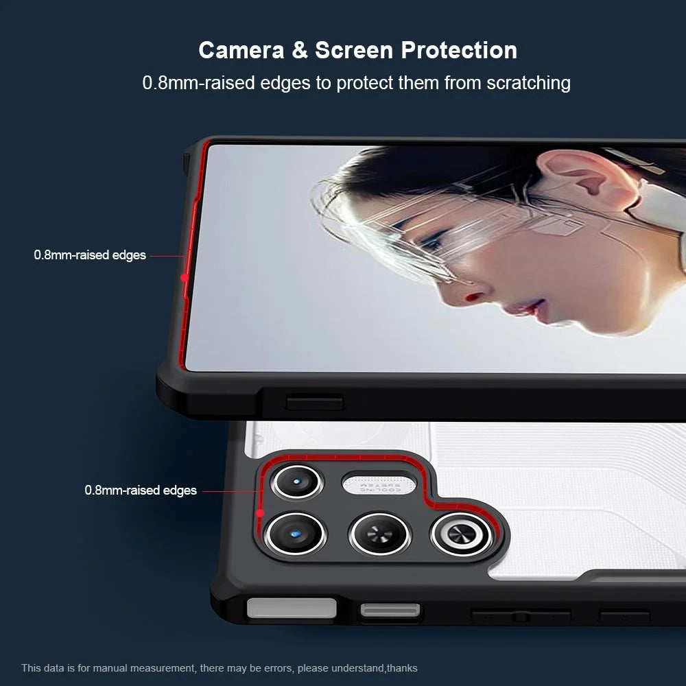 XUNDD For ZTE nubia RedMagic 11 Air 5G Case Dropproof TPU + Acrylic Clear Back Phone Cover - Black - 7