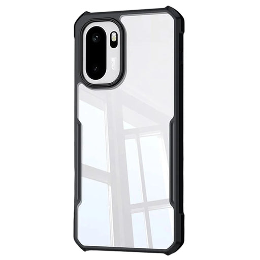 XUNDD For OnePlus Ace 6 5G  /  15R 5G  /  Ace 6T 5G Case Dropproof TPU + Acrylic Clear Back Phone Cover - Black - 1