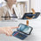 For iPhone 14 Pro Case Wallet Retro Leather Phone Cover with Wristband Kickstand - Blue - 7