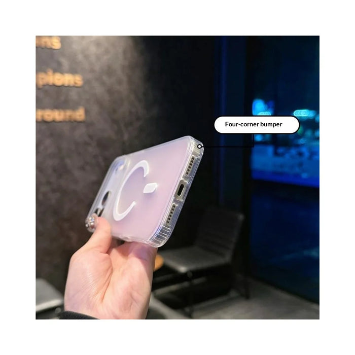 For iPhone 17 Pro Max Magnetic Case Compatible with MagSafe TPU + PC Laser Gradient Color Changing Phone Cover - Matte Surface - 3