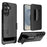 For Samsung Galaxy S26 Case PC + TPU Sliding Screen Cover Kickstand Phone Shell with Clip - Black - 1