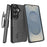 For Samsung Galaxy S26 Case PC + TPU Sliding Screen Cover Kickstand Phone Shell with Clip - Black - 2