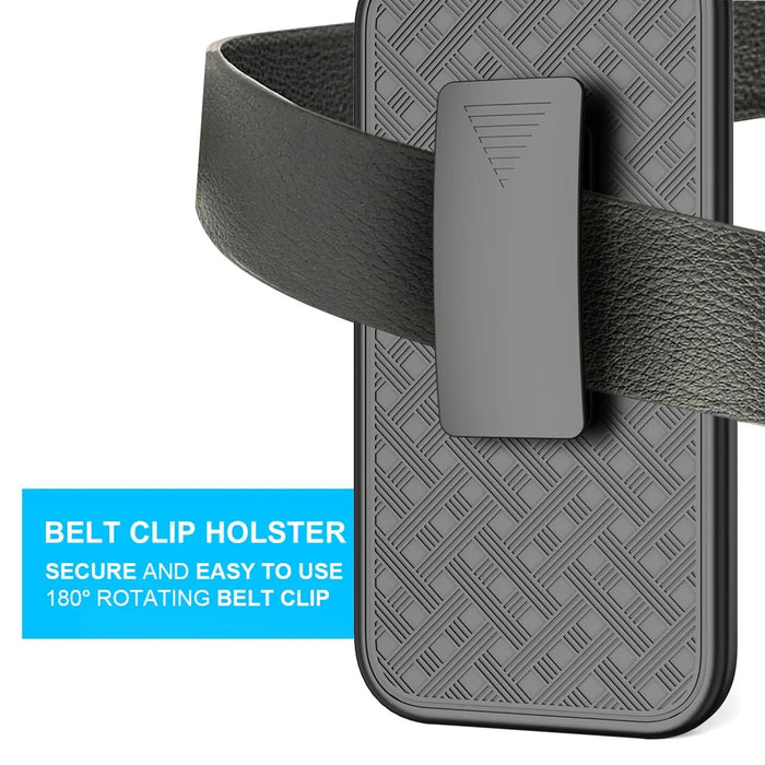 For Samsung Galaxy S26 Case PC + TPU Sliding Screen Cover Kickstand Phone Shell with Clip - Black - 7