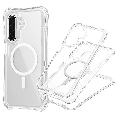 For Samsung Galaxy S26+ Magnetic Case PC + TPU 3 in 1 Drop-proof Clear Phone Cover - Transparent - 1