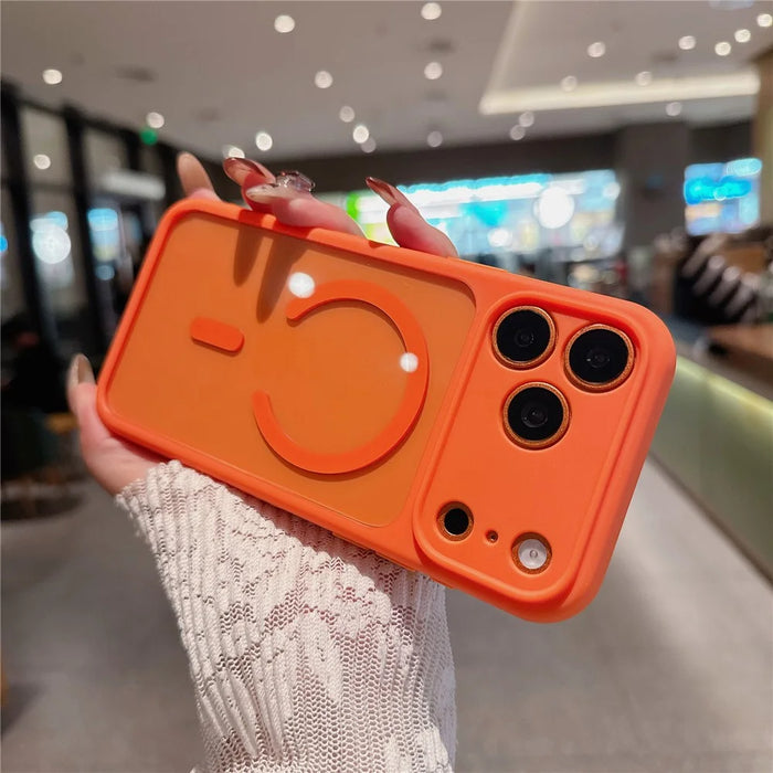 For iPhone 17 Pro Max Magnetic Case Compatible with MagSafe PC + TPU Shockproof Phone Cover (Precise Lens Cutouts) - Orange - 2