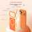 For iPhone 17 Pro Magnetic Case  PC + TPU Skin Touch IMD Phone Cover with PC Lens Frame - Orange - 4