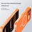 For iPhone 17 Pro Magnetic Case  PC + TPU Skin Touch IMD Phone Cover with PC Lens Frame - Orange - 5