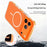 For iPhone 17 Pro Max Magnetic Case  PC + TPU Skin Touch IMD Phone Cover with PC Lens Frame - Orange - 2