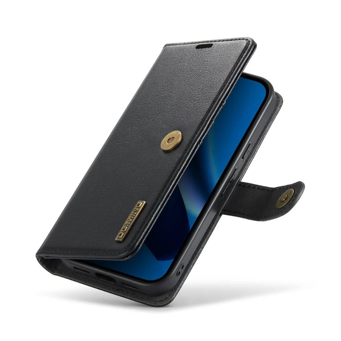 DG.MING for Google Pixel 10a Leather Wallet Case Detachable 2 in 1 Split Leather Phone Cover - Black - 4