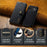 DG.MING for Google Pixel 10a Leather Wallet Case Detachable 2 in 1 Split Leather Phone Cover - Black - 7