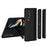 For Samsung Galaxy Z Fold4 5G Rubberized Hard PC Folding Shell Invisible Kickstand Anti-Scratch Protective Phone Case with Pencil  /  Pencil Holder - Black - 1