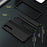 For Samsung Galaxy Z Fold4 5G Rubberized Hard PC Folding Shell Invisible Kickstand Anti-Scratch Protective Phone Case with Pencil  /  Pencil Holder - Black - 3