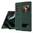 For Samsung Galaxy Z Fold4 5G View Window Design Folding Phone Protective Cover Nappa Texture PU Leather + PC Drop Resistant Case with Stand - Green - 1