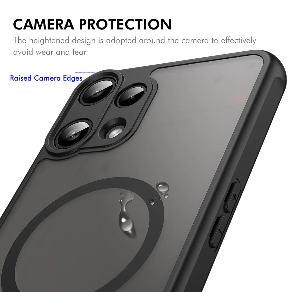 ENKAY HAT PRINCE For Nothing Phone (3a) Lite 5G   Magnetic Case with 9H Tempered Glass PC TPU Matte Phone Cover - Black - 4