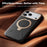 TORRAS For iPhone 17 Ostand Q3 VegSkin Series Magnetic Case with Kickstand Microfiber Leather Phone Back Cover (Amazon Packaging) - Black - 6