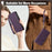 AZNS A2 for iPhone 17e  /  16e Leather Case with Wrist Strap RFID Blocking Wallet Stand Phone Cover - Blue - 7