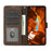 AZNS A2 for Samsung Galaxy A57 5G Leather Case with Wrist Strap RFID Blocking Wallet Stand Phone Cover - Brown - 2