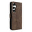 AZNS A2 for Samsung Galaxy S25+ Leather Case with Wrist Strap RFID Blocking Wallet Stand Phone Cover - Brown - 5