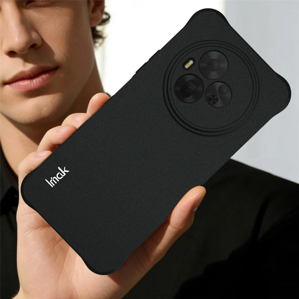 IMAK For TCL NxtPaper 60 Ultra 5G Case TPU Phone Cover Airbag Shockproof Protection - Matte Black - 4