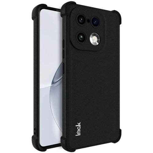 IMAK For Realme 16 Pro+ 5G Case TPU Phone Cover Airbag Shockproof Protection - Matte Black - 1