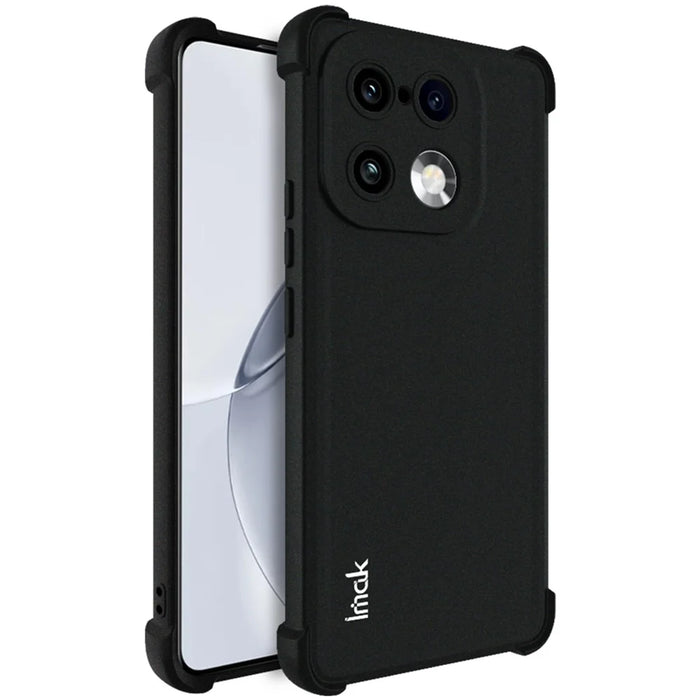 IMAK For Realme 16 Pro+ 5G Case TPU Phone Cover Airbag Shockproof Protection - Matte Black - 1