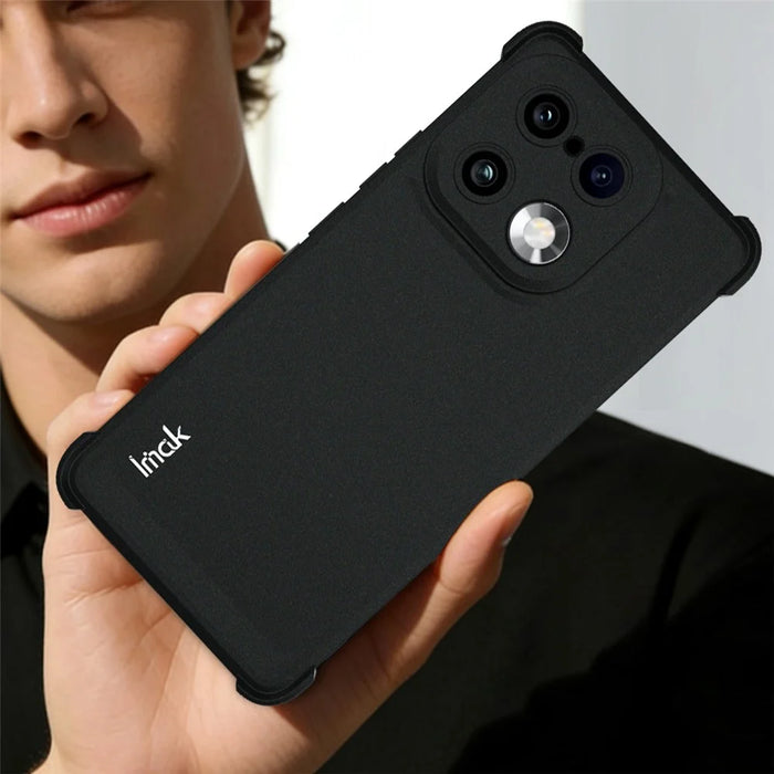 IMAK For Realme 16 Pro+ 5G Case TPU Phone Cover Airbag Shockproof Protection - Matte Black - 4