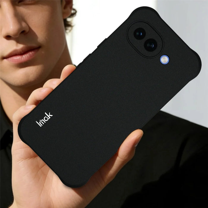 IMAK For Google Pixel 10a Case TPU Phone Cover Airbag Shockproof Protection - Matte Black - 4