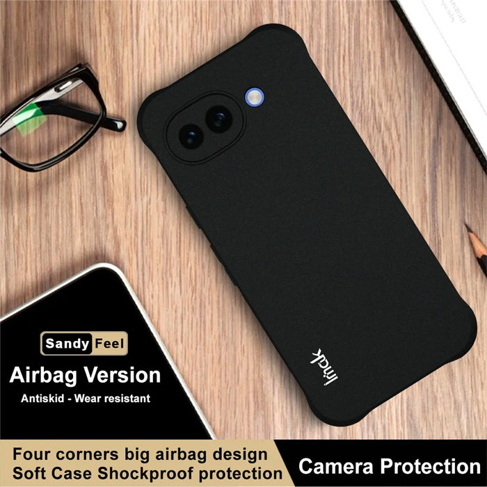 IMAK For Google Pixel 10a Case TPU Phone Cover Airbag Shockproof Protection - Matte Black - 5