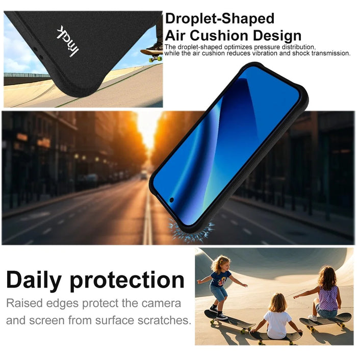 IMAK For Google Pixel 10a Case TPU Phone Cover Airbag Shockproof Protection - Matte Black - 6